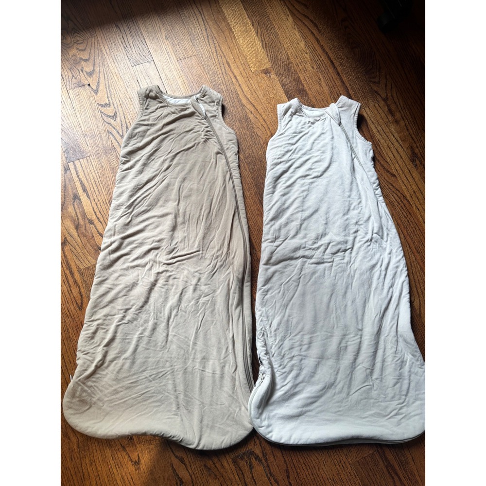 Kyte Baby Bamboo Sleep Sack Lot 2 Medium 1.0 TOG Neutral Tan Cream
